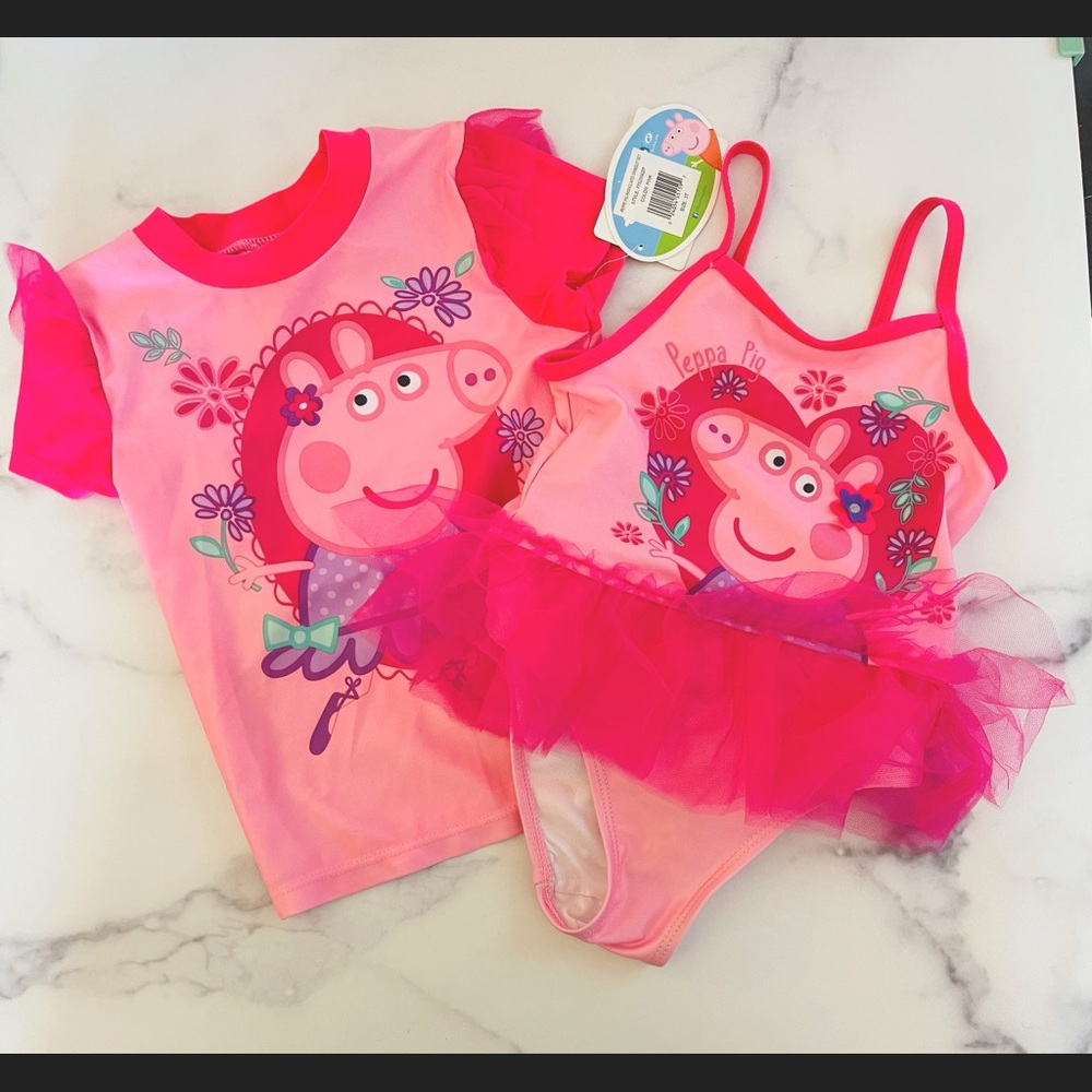 PEPPA PIG 2-Piece Swimsuit - Girls 3T - Pink